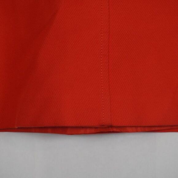 Talbots Red Tulip Skirt Cotton Lined Gold Buttons 2 Pockets Sz 14W Holiday Party - Picture 12 of 13